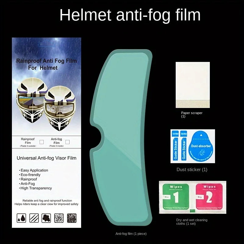 Universal Motorcycle Helmet Visor Rain & Fog Protection Film