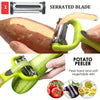 Pelador, Cuchillo de Pelar y Rallador 3 en 1 de Acero Inoxidable