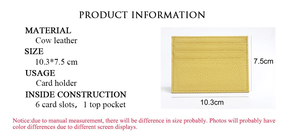Genuine Leather Credit Card Holder – Slim ID & Card Case