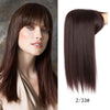 16-Inch Straight Hair Topper with Bangs
