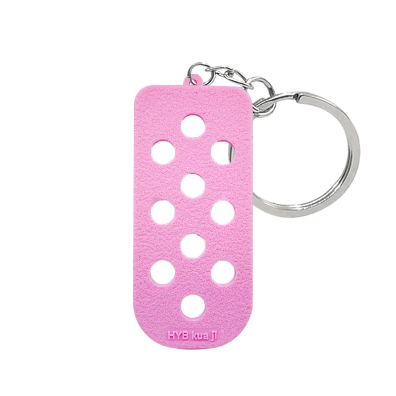 Silicone Shoe Charm Holder Keychain Board