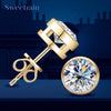 Moissanite Stud Earrings in Sterling Silver