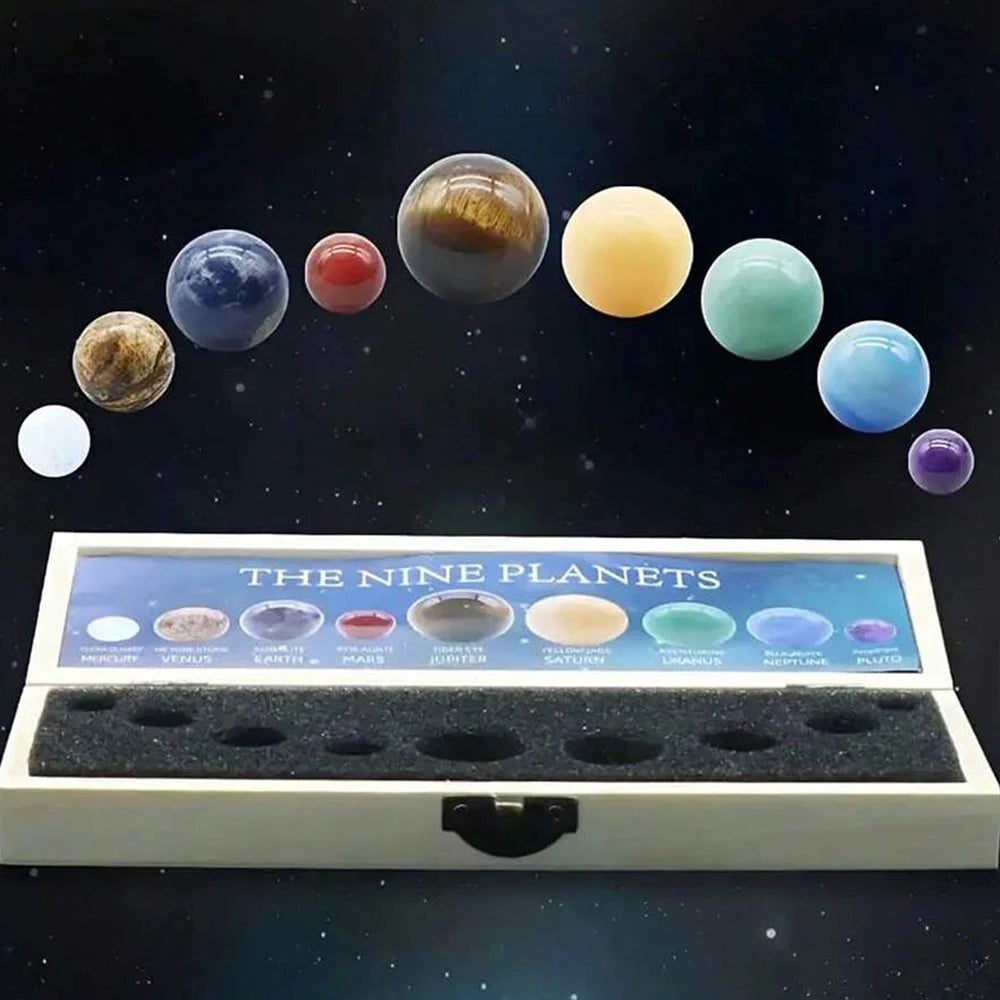 9-Planeten-Kristall-Juwelen-Dekorationsset