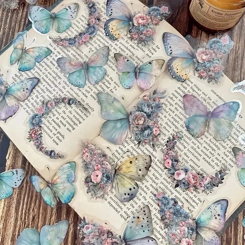 Butterfly & Flower Decorative Sticker Pack (30-Piece Set)
