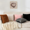 Striped Corduroy Throw Pillow Cover