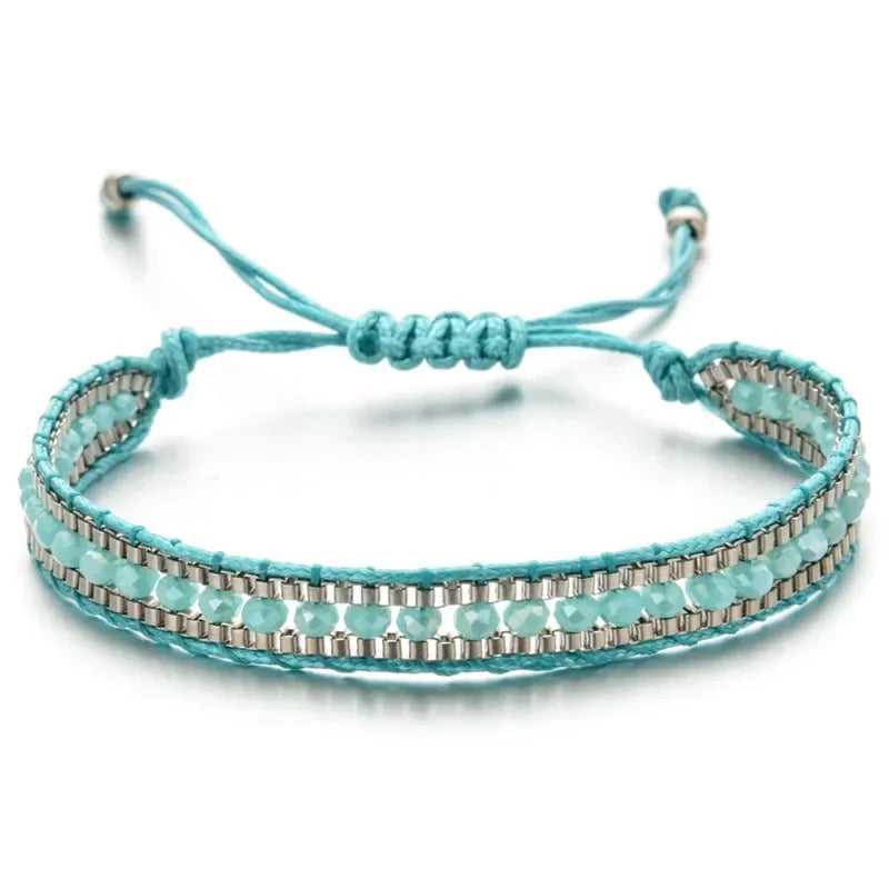Bohemian Crystal Beaded Bracelet