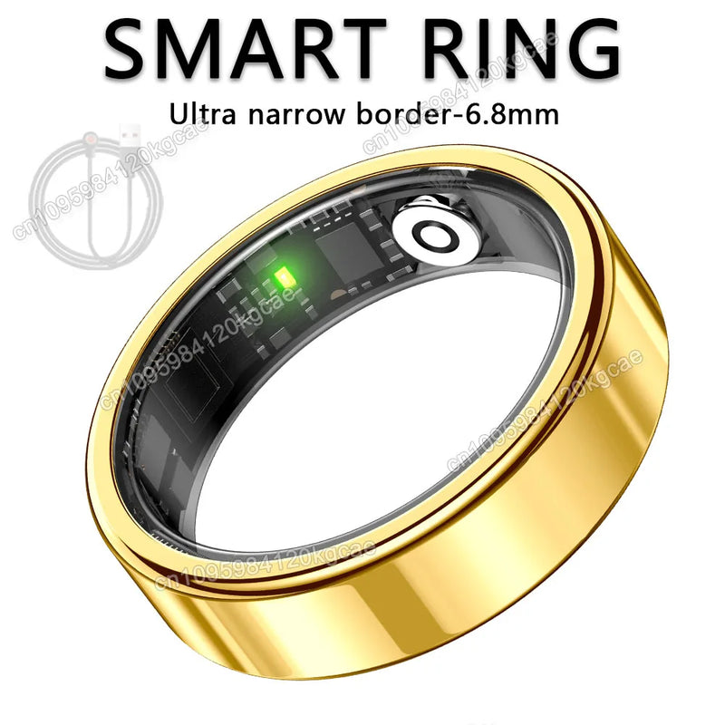 Sleek Smart Health Ring with Heart Rate & Sleep Tracking