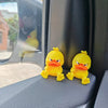 Grumpy Yellow Duck Garden Statue