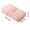 Almohada ergonómica rosa para la rodilla, diseñada para dormidores de lado con funda con cremallera.