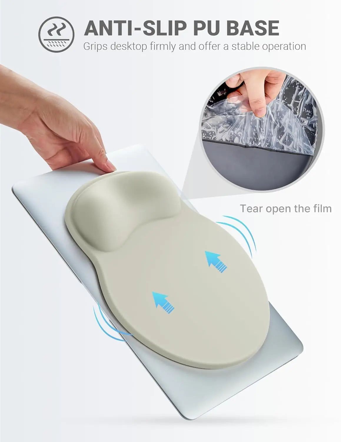 Ergonomic Mouse Pad with Gel Wrist Support