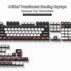 Poker Four-Sided Backlight Keycaps Set - 132 Keys PBT+PC Double-Shot for MX Switches