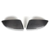 Pair of black carbon fiber side mirror covers for Maserati Ghibli or Quattroporte cars