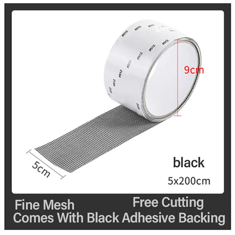 Self-Adhesive Window Screen Repair Patch - Waterproof Mesh Tape for Holes & Insect Prevention
