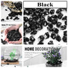 Black acrylic crushed ice gems used for vase fillers and home decorations
