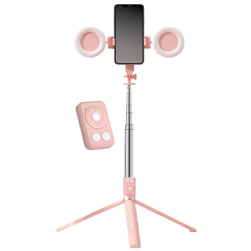 Selfie Stick Tripod with Ring Light and Wireless Remote