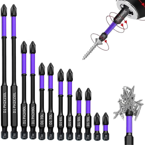 Magnetic Phillips Impact Screwdriver Bits
