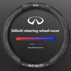 Carbon Fiber Leather Steering Wheel Cover for Infiniti Models