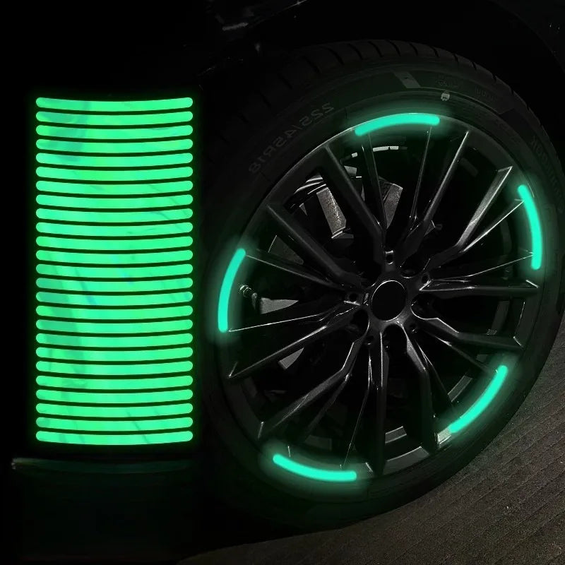 Reflective Car Wheel Decorative Stickers — 20 Pack