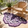 Butterfly-Shaped Plush Rug with Non-Slip Backing