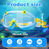 Panorama-Schwimmbrille für Kinder mit Ohrstöpseln