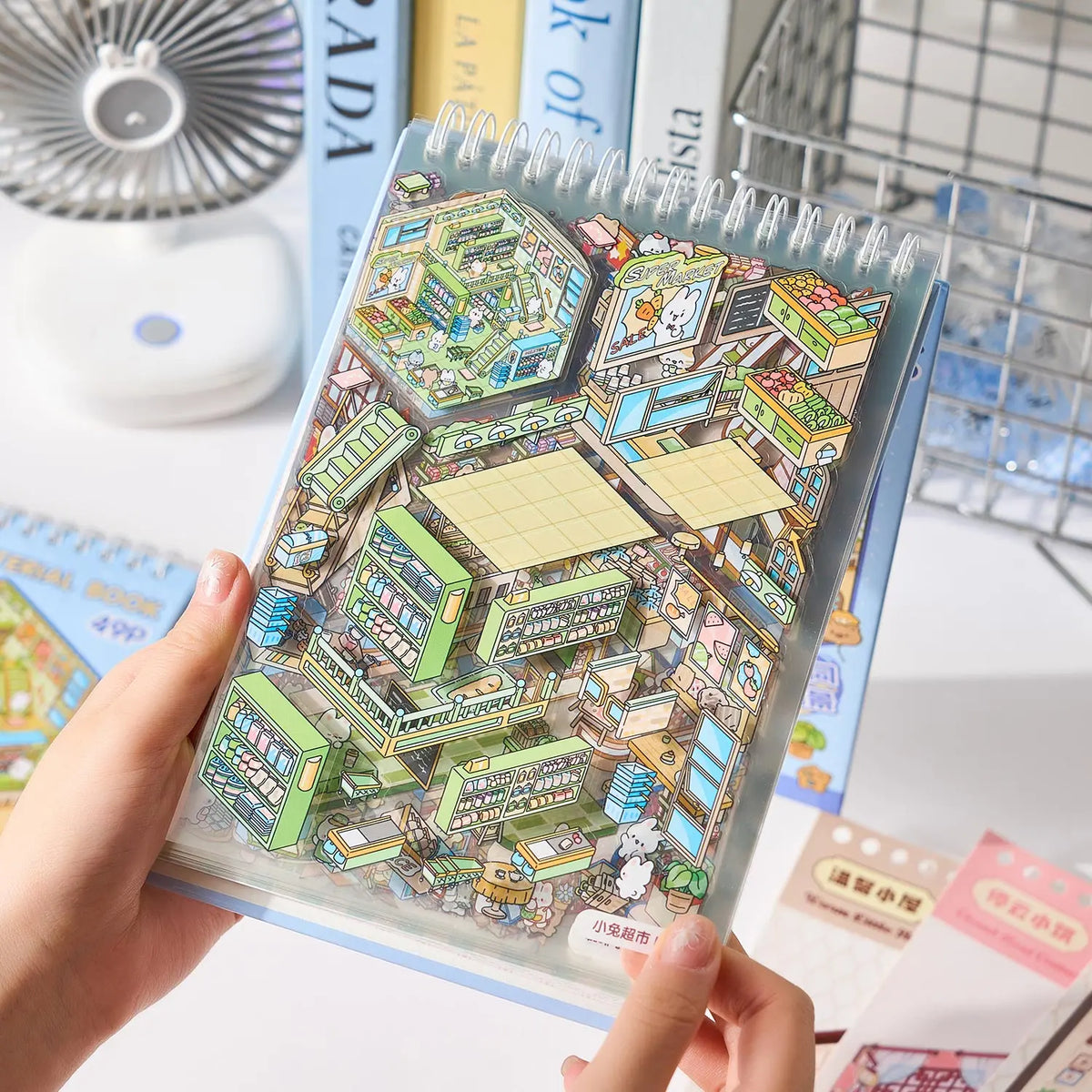 3D Miniature Scene Sticker Book – DIY Visual Stacking Decorative Stickers