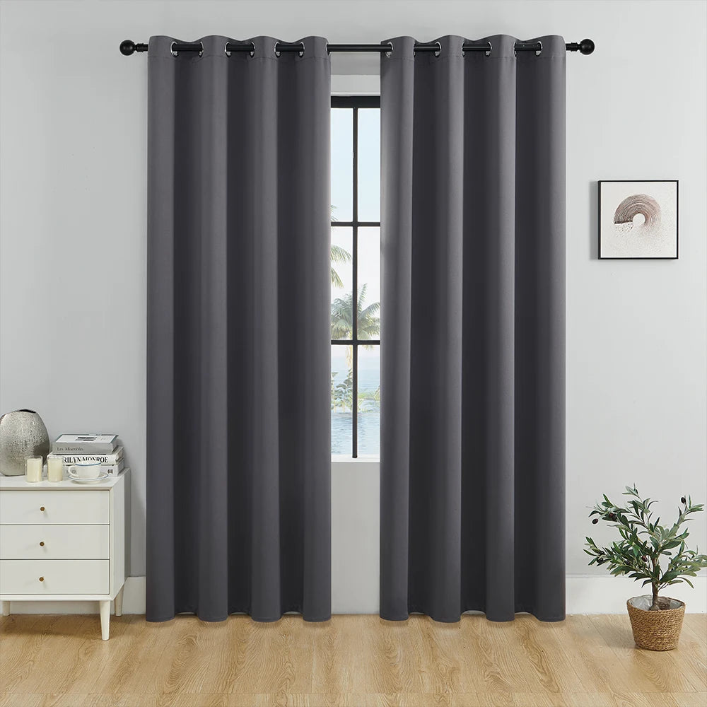 Solid Color Blackout Curtain for Bedroom and Living Room