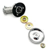 Durable aluminum brush cutter gearbox replacement components including a housing and various metal parts