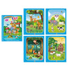 A set of five reusable magic water drawing books featuring cartoon animals and nature scenes for children.