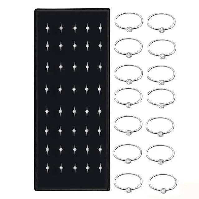 Ensemble de Piercings de Nez en Acier Inoxydable Géométrique