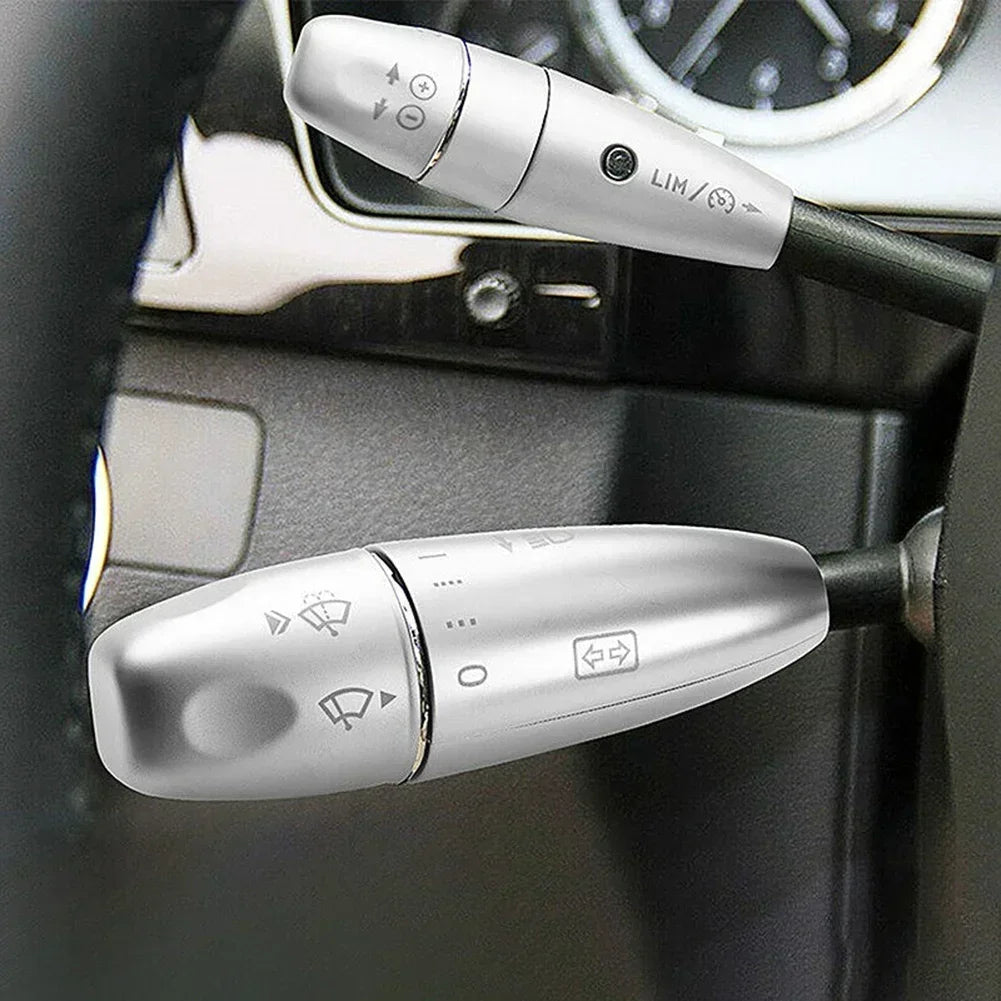 Mercedes S-Class W221 Wiper Lever Covers (Set of 3) – Silver ABS