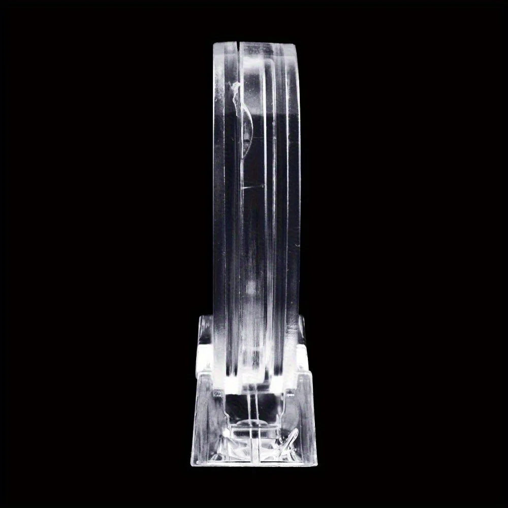 Transparent Coin Display Holders with Stands (10-Pack)