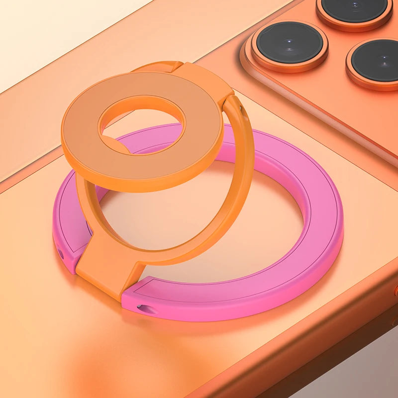 Double-Sided Magnetic Phone Ring Holder with Kickstand