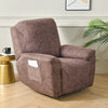 Printed Recliner Cover with Side Pocket — 4-Piece Set