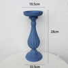 Set of 3 Wooden Candlestick Holders - Antique Style Decor