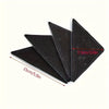 A pack of four non-slip rug pad grippers designed for securing rugs on hardwood and tile floors.