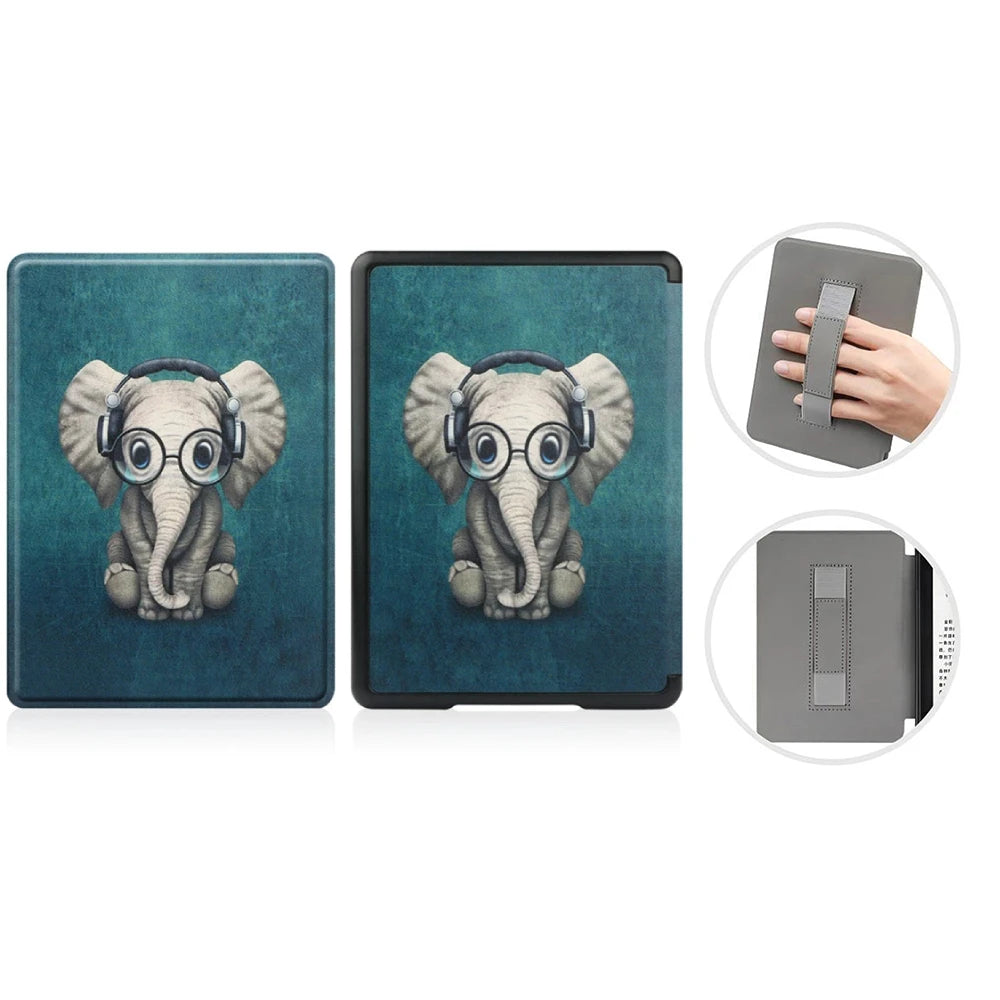Premium Leather Case for Kindle Paperwhite (2024) with Hand Strap & Auto Sleep/Wake