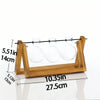 Tabletop Glass Planter Propagation Station with Wooden Rack