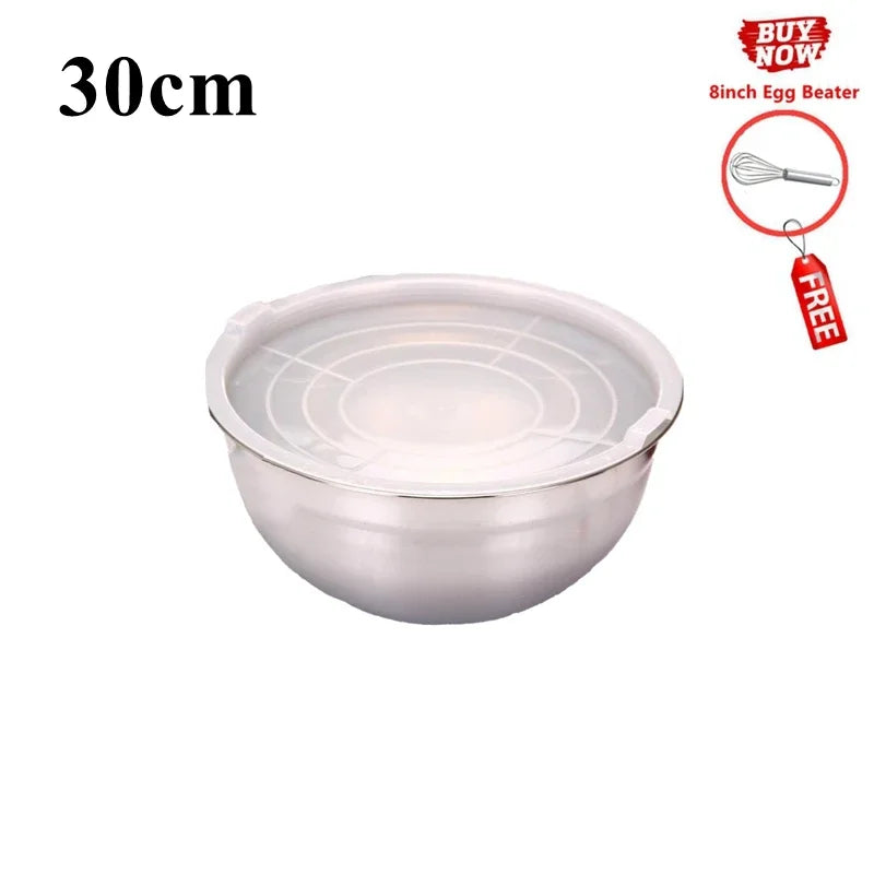 Juego de Bowls de Acero Inoxidable con Tapas Herméticas