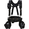 Heavy-Duty Carpenter Tool Belt with Suspenders and Pouch Set