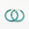 Rainbow Crystal Hoop Earrings
