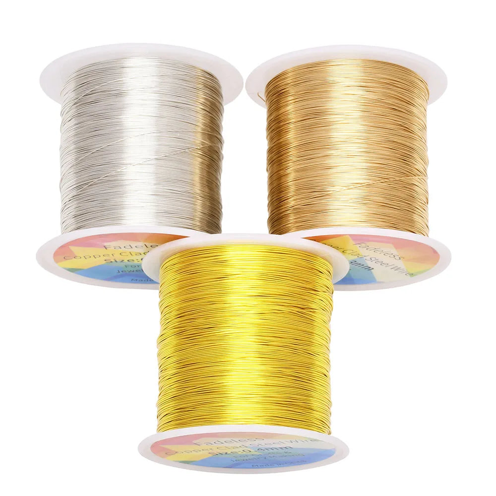 Three spools of copper clad steel sculpting wire for craft and jewelry making
