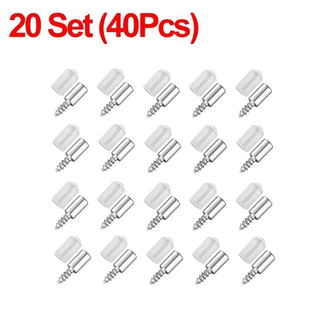 Self-Tapping Shelf Support Pins with Non-Slip Silicone Sleeves