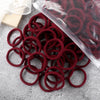 50-Pack Solid Color Elastic Hair Ties for Women & Girls