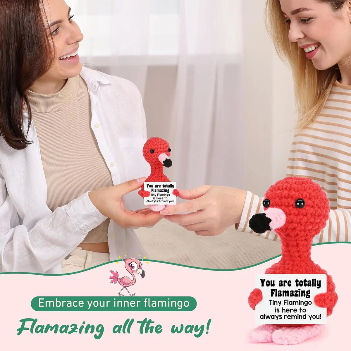 Handmade Crochet Amigurumi Doll with Love and Encouragement