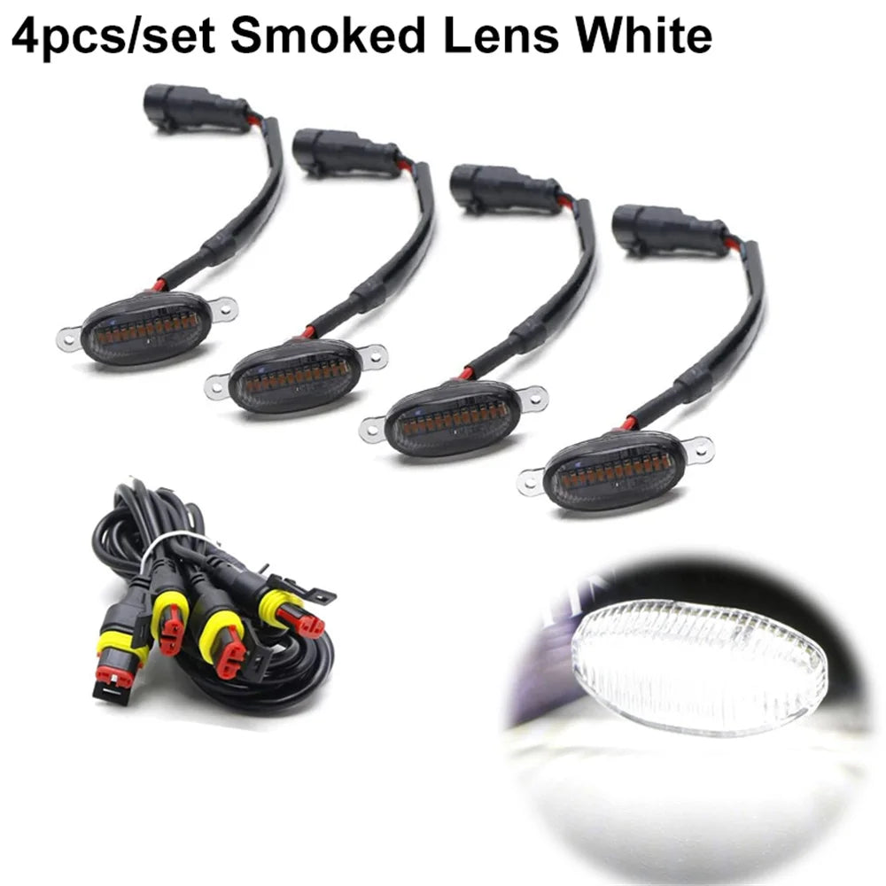 Smoked Lens LED Front Grille Marker Lights for Trucks & SUVs