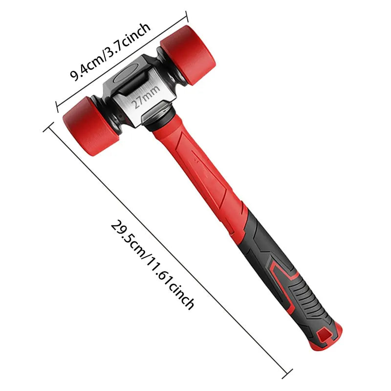 Ergonomic Double-Faced Rubber Mallet with Non-Slip Grip