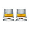 360° Rotating Whiskey Glasses (Set of 2) with Crystal Clear Glass