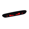 Black brake light sticker with red devil eye glow accents for cars