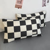 Black and White Plaid Duvet Cover Set with Pillowcases