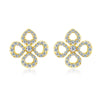 Round Cut Moissanite Stud Earrings in Sterling Silver